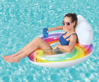 Colac de inot gonflabil, 107 cm, Curcubeu, Bestway, pentru adulti