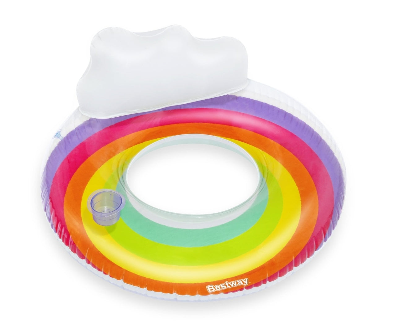 Colac de inot gonflabil, 107 cm, Curcubeu, Bestway, pentru adulti
