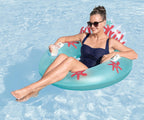 Colac de inot gonflabil, Coral Bliss, 113 x 107 cm, Bestway, adulti