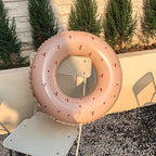 Colac de inot gonflabil pentru copii, Portocaliu, Model cu cirese, diametru 70 cm