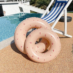 Colac de inot gonflabil pentru copii, Portocaliu, Model cu cirese, diametru 70 cm