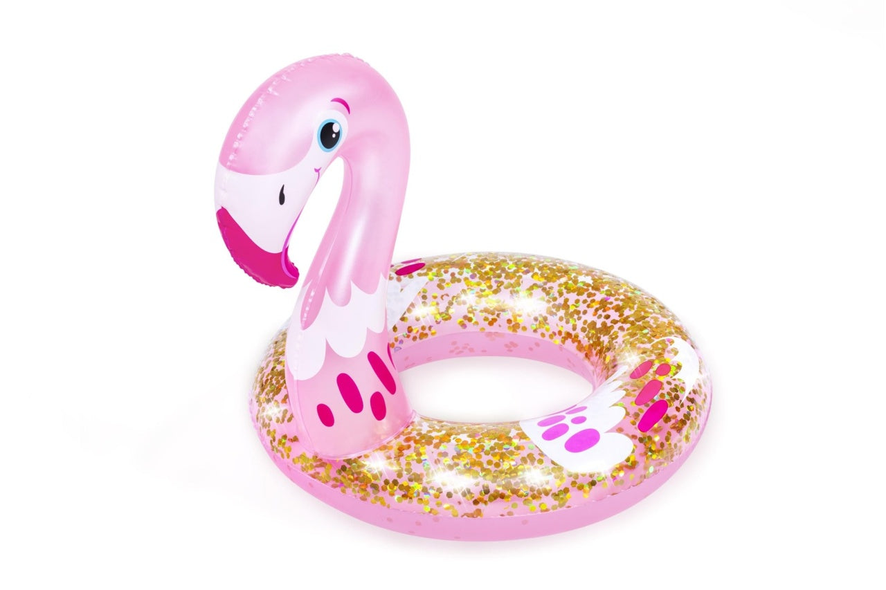 Colac gonflabil Bestway, Flamingo, Dimensiune 61 x 61 cm, 3-6 ani