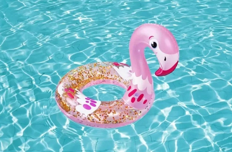 Colac gonflabil Bestway, Flamingo, Dimensiune 61 x 61 cm, 3-6 ani