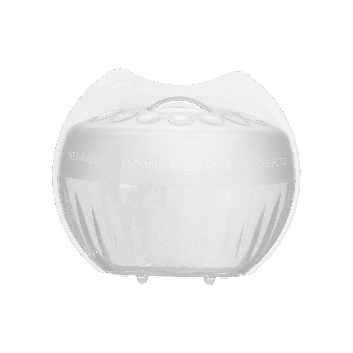 Colector de Lapte Matern, din Silicon Safety, Anti-debordare, 80 ml, Transparent