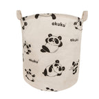 Cos pliabil textil Akuku Panda pentru jucarii/haine