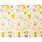 Covoras pentru Copii, cu 2 Fete, Model Animale Marine/Exotice, din XPE+PE, Impermeabil, Antiderapant, Protectie Termica, +3 Luni, Pliabil, 180 x 200 x 1.5 cm, Multicolor