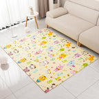 Covoras pentru Copii, cu 2 Fete, Model Animale Marine/Exotice, din XPE+PE, Impermeabil, Antiderapant, Protectie Termica, +3 Luni, Pliabil, 180 x 200 x 1.5 cm, Multicolor