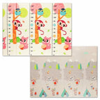 Covoras pentru Copii, cu 2 Fete, Model Maimute/Indieni, din XPE+PE, Impermeabil, Antiderapant, Protectie Termica, +3 Luni, Pliabil, 150 x 200 x 1 cm, Multicolor