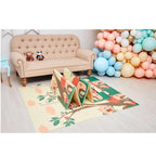 Covoras pentru Copii, cu 2 Fete, Model Ursulet/Catelusi, din XPE+PE, Impermeabil, Antiderapant, Protectie Termica, +3 Luni, Pliabil, 150 x 200 x 1.5 cm, Multicolor