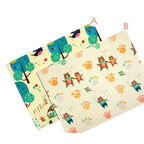 Covoras pentru Copii, cu 2 Fete, Model Zmeu/Ursi, din XPE+PE, Impermeabil, Antiderapant, Protectie Termica, +3 Luni, Pliabil, 150 x 200 x 1.5 cm, Multicolor
