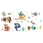 Covoras pentru Copii, cu 2 Fete, Model ZOO/Ursulet, din XPE+PE, Impermeabil, Antiderapant, Protectie Termica, +3 Luni, Pliabil, 180 x 200 x 1.5 cm, Multicolor