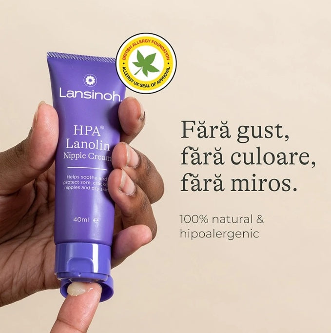 Crema pentru mameloane Lansinoh Lanolina HPA, 10 ml