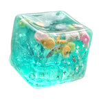 Cub Fidget 3D, Model Cub de Gheata Scoici, Jucarie Antistres pentru Copii/Adulti, Comprimabil cu Revenire Lenta, 5.5x5.5x5.5 cm, Turcoaz