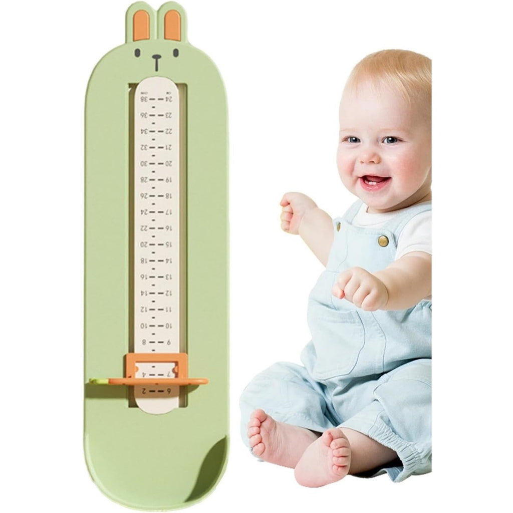 Dispozitiv de Masurat Talpa Piciorului pentru Bebelusi, 6-24, Model Iepuras, Verde