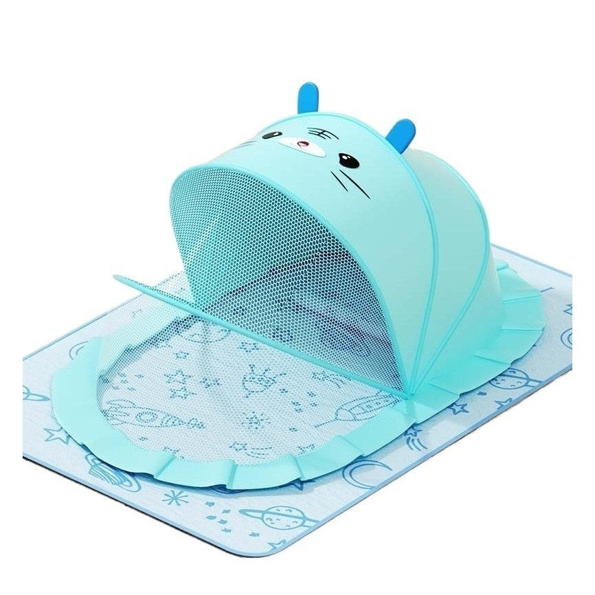 Husa Anti-Tantari, Pliabila, Protectie 360 Grade, Parasolar, 0-1 An, 60 x 55 x 5 cm, Albastru