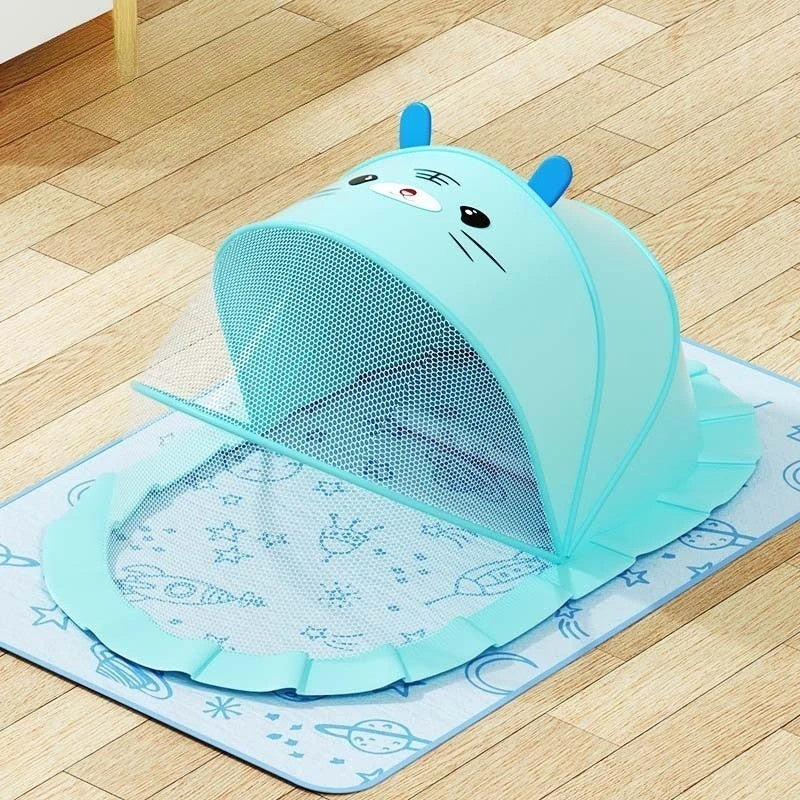 Husa Anti-Tantari, Pliabila, Protectie 360 Grade, Parasolar, 0-1 An, 60 x 55 x 5 cm, Albastru