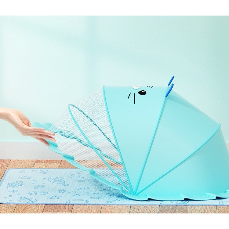 Husa Anti-Tantari, Pliabila, Protectie 360 Grade, Parasolar, 0-1 An, 60 x 55 x 5 cm, Albastru
