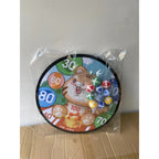 Joc Darts pentru Copii, Placa Pliabila 36.5 cm, 8 Mingii Velcro/Scai Simple, 2 Mingii Luminoase, Model Tigru, Portocaliu