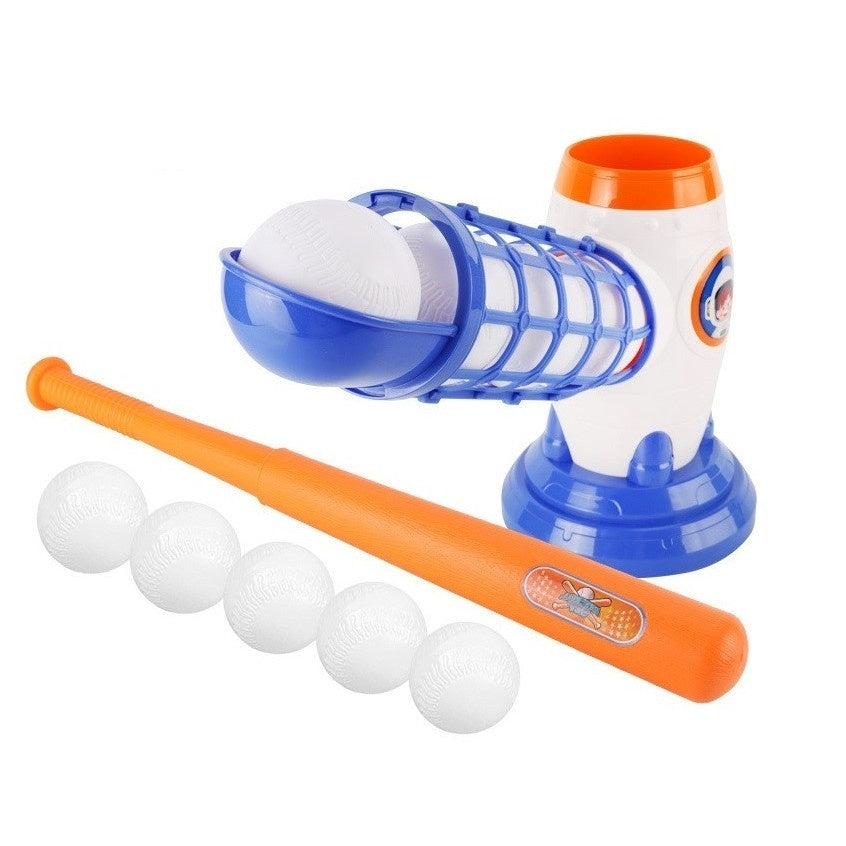 Joc de Baseball Interactiv, Lansator Aruncare Automata, Include Bata si 5 Mingii, 37 x 23 x 16 cm Baza, 59 cm Bata, Multicolor
