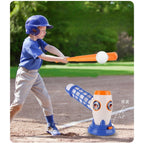 Joc de Baseball Interactiv, Lansator Aruncare Automata, Include Bata si 5 Mingii, 37 x 23 x 16 cm Baza, 59 cm Bata, Multicolor