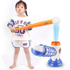 Joc de Baseball Interactiv, Lansator Aruncare Automata, Include Bata si 5 Mingii, 37 x 23 x 16 cm Baza, 59 cm Bata, Multicolor