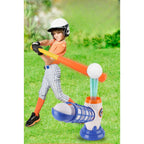 Joc de Baseball Interactiv, Lansator Aruncare prin Buton de Lansare pe Bata, Include Bata si 5 Mingii, 37 x 23 x 16 cm Baza, 59 cm Bata, Multicolor