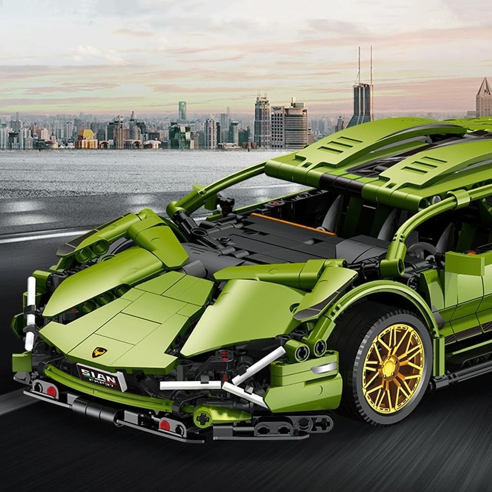 Joc de Construit, Model Lamborghini, 1280 Piese, +6 Ani, Verde