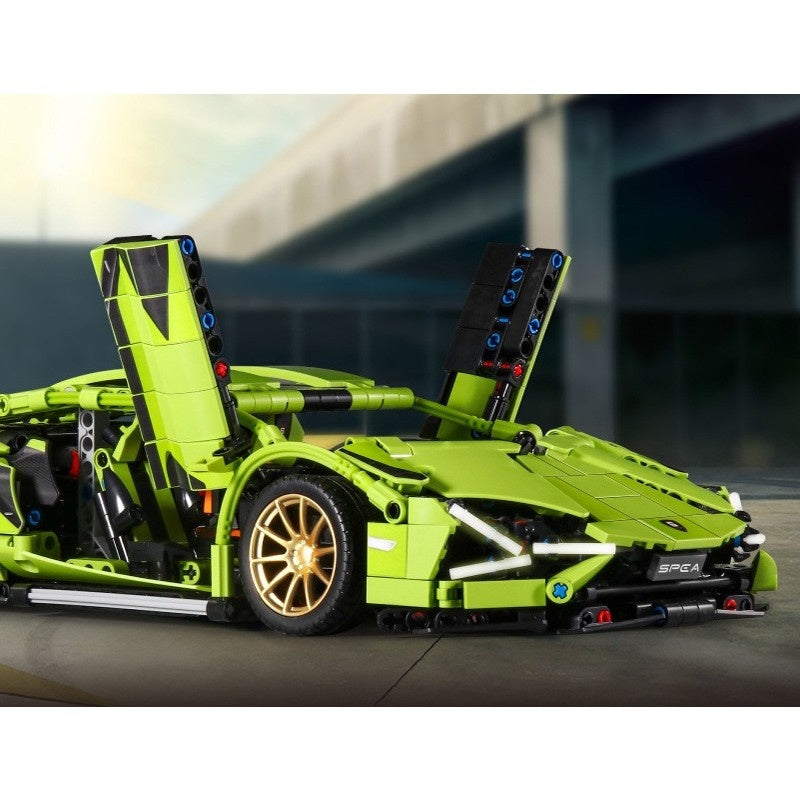 Joc de Construit, Model Lamborghini, 1280 Piese, +6 Ani, Verde