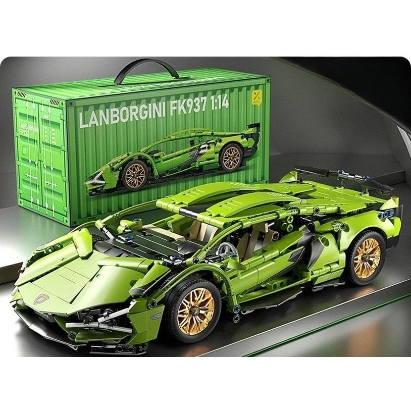 Joc de Construit, Model Lamborghini, 1280 Piese, +6 Ani, Verde