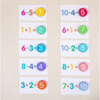 Joc Educational, Invatare Adunare si Scadere, Cifre din Lemn, 46 Planse, +3 Ani, Multicolor