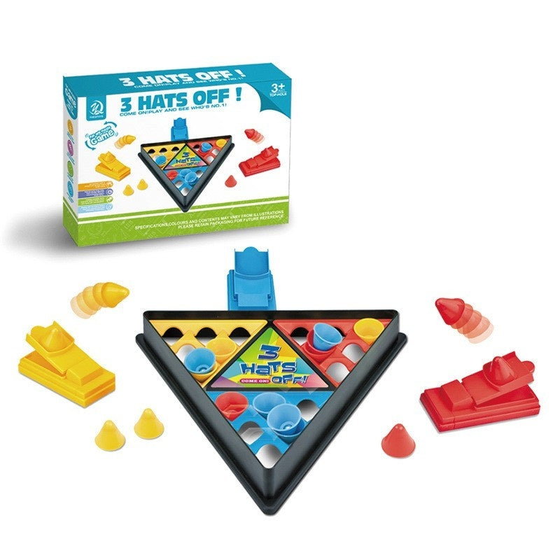 Joc Interactiv pentru Copii, 3 Hats Off, Tabla de Joc, Figurine Palarii, +3 Ani, Multicolor