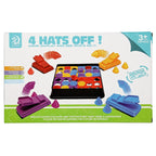 Joc Interactiv pentru Copii, 4 Hats Off, Tabla de Joc, Figurine Palarii, +3 Ani, Multicolor