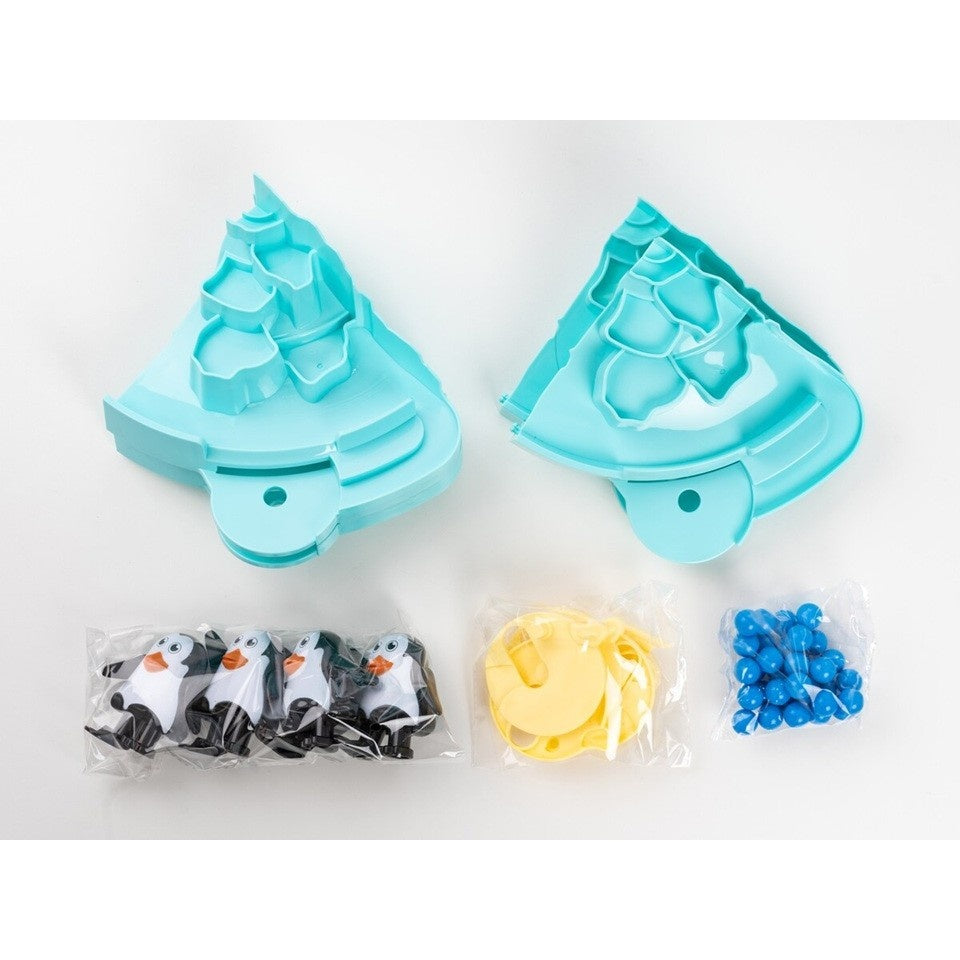 Joc Interactiv pentru Copii, Batalia Pinguinilor, 3 ani+, Tabla de Joc, Figurine Pinguini, Mingi, Multicolor