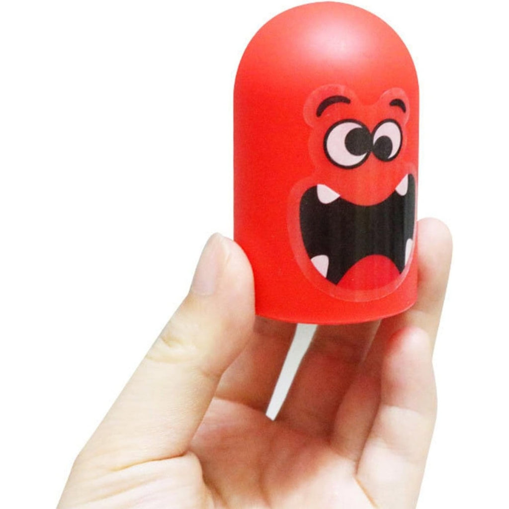 Joc Interactiv, Tic Tac Toe Gobble, din Plastic, +3 Ani, 18 Piese, 21.5 x 4 x 10 cm, Albastru/Rosu