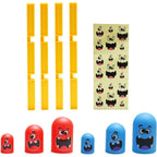Joc Interactiv, Tic Tac Toe Gobble, din Plastic, +3 Ani, 18 Piese, 21.5 x 4 x 10 cm, Albastru/Rosu