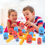 Joc Interactiv, Tic Tac Toe Gobble, din Plastic, +3 Ani, 18 Piese, 21.5 x 4 x 10 cm, Albastru/Rosu