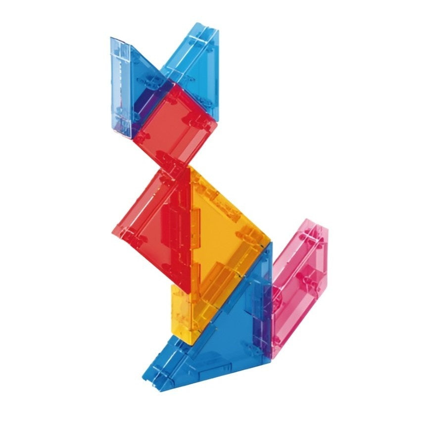 Joc Magnetic Tangram, 7 Piese Magnetice, Forme Geometrice, 3 Ani, EVA, ABS, Magnet, 10.5 x 10.5 x 2.2 cm, Multicolor