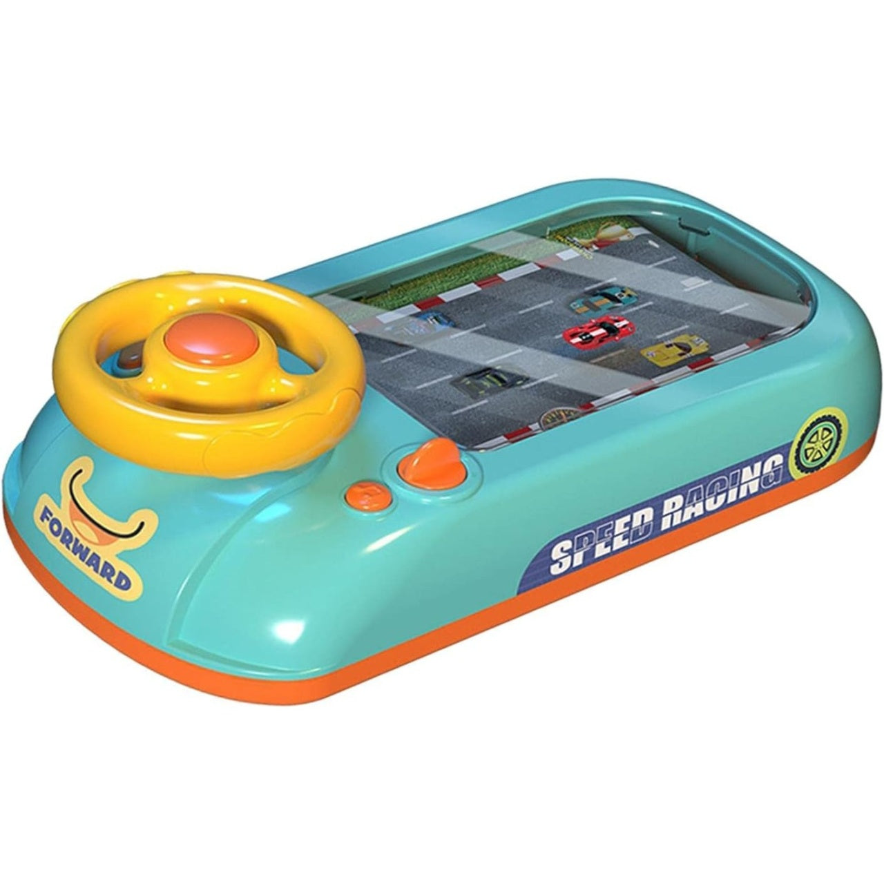 Joc Simulator de Condus, 3-6 Ani, Volan Interactiv, Efecte Sonore, din ABS, USB Inclus, Verde