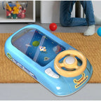Joc Simulator de Condus, 3-6 Ani, Volan Interactiv, Efecte Sonore, din ABS, USB Inclus, Albastru
