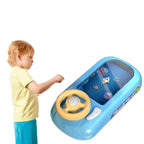 Joc Simulator de Condus, 3-6 Ani, Volan Interactiv, Efecte Sonore, din ABS, USB Inclus, Albastru