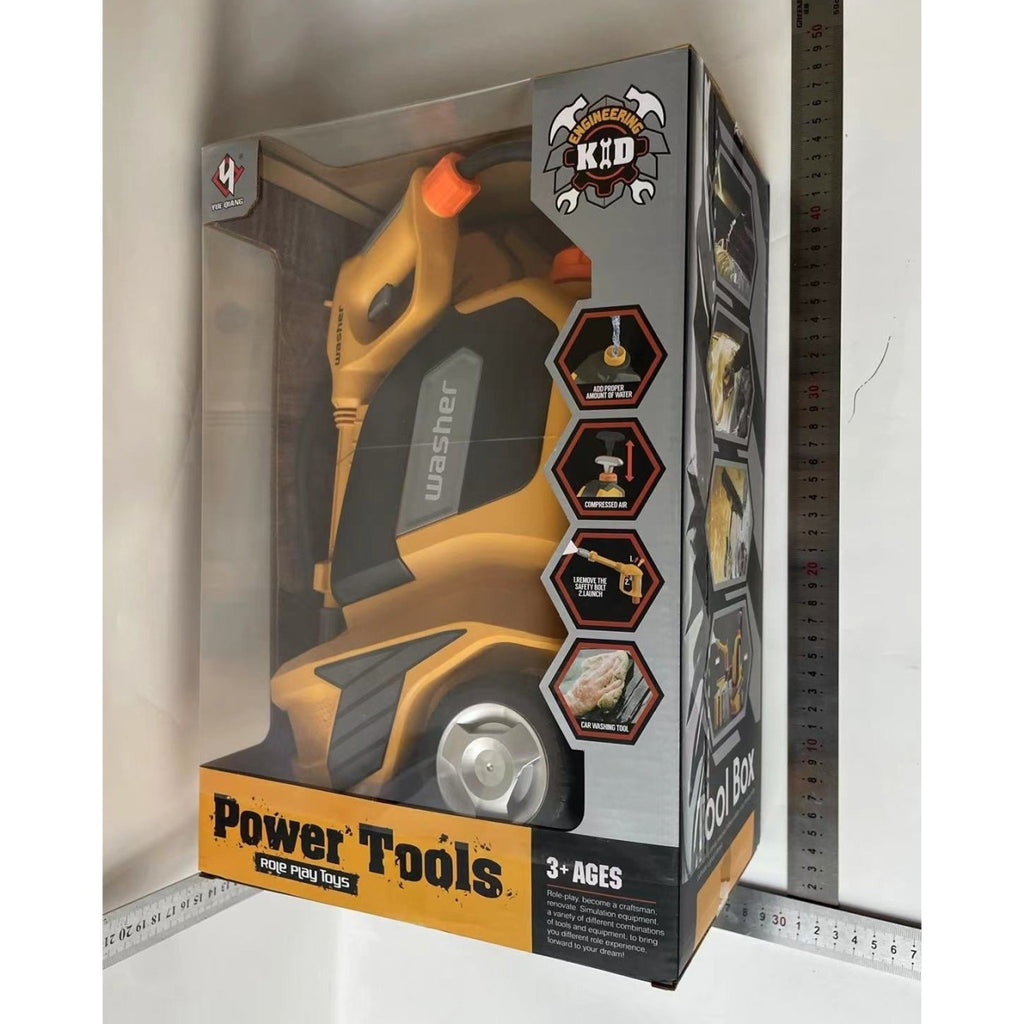 Jucarie Aparat de Spalat cu Presiune, Spalator Auto, Interactiv, Material Plastic, Accesorii Incluse, 38x26x17.5 cm, Portocaliu