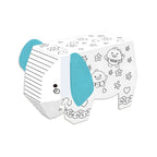Jucarie Creativa pentru Copii, Model Elefant 3D, Set de Asamblat si Colorat din Carton, Puzzle 3D Educativ, 34 x 14 x 23 cm, 3+ ani, Multicolor