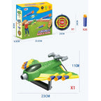 Jucarie cu Lansator pentru Copii, Lanseaza Manual, Tinta, Avion, 20 de Gloante din Material Moale, Verde