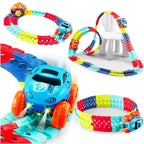 Jucarie de Constructie RollerCoaster, 138 de Piese, 41.5x31x7 cm, cu Masini, Multicolor