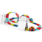 Jucarie de Constructie RollerCoaster, 184 de Piese, 44.5x36x7 cm, cu Masini, Multicolor