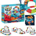 Jucarie de Constructie RollerCoaster, 184 de Piese, 44.5x36x7 cm, cu Masini, Multicolor