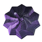 Jucarie Decompresie, Model Stea 3D, DuoChrome, Maner Spirala, Turn Magic Geometric, Multiple Forme, Anti-stress, 17 cm, Negru/Violet