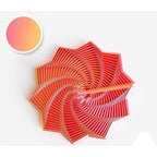 Jucarie Decompresie, Model Stea 3D, DuoChrome, Maner Spirala, Turn Magic Geometric, Multiple Forme, Anti-stress, 17 cm, Roz/Auriu