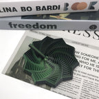 Jucarie Decompresie, Model Stea 3D, DuoChrome, Maner Spirala, Turn Magic Geometric, Multiple Forme, Anti-stress, 17 cm, Negru/Verde