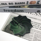 Jucarie Decompresie, Model Stea 3D, DuoChrome, Maner Spirala, Turn Magic Geometric, Multiple Forme, Anti-stress, 17 cm, Negru/Verde